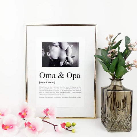 Definition Oma & Opa mit Fotodruck