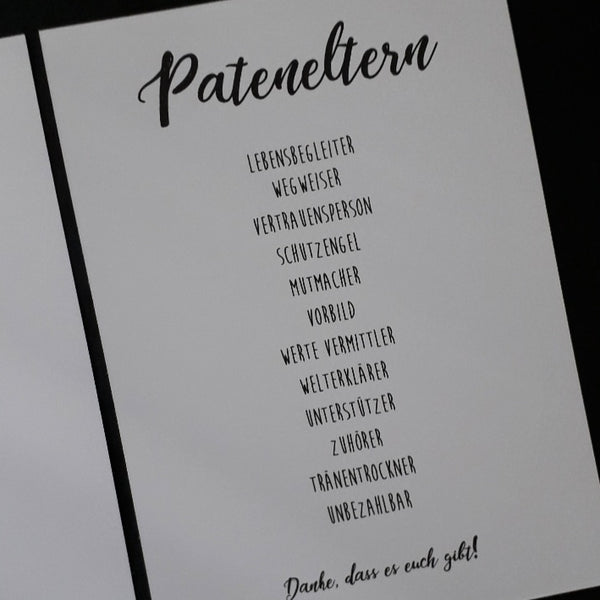 Patentante & Patenonkel Stichpunkte (rechtes Bild)
